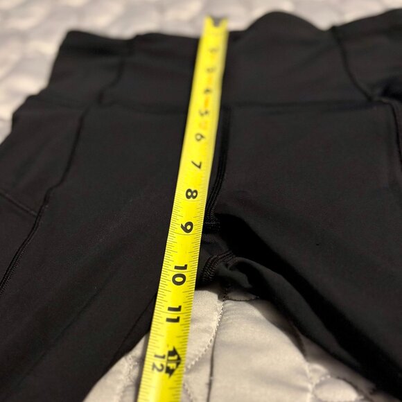Lululemon Fast and Free Crop 19" Black Nulux Tights Leggings 5 Pockets Women 4 - Picture 15 of 16